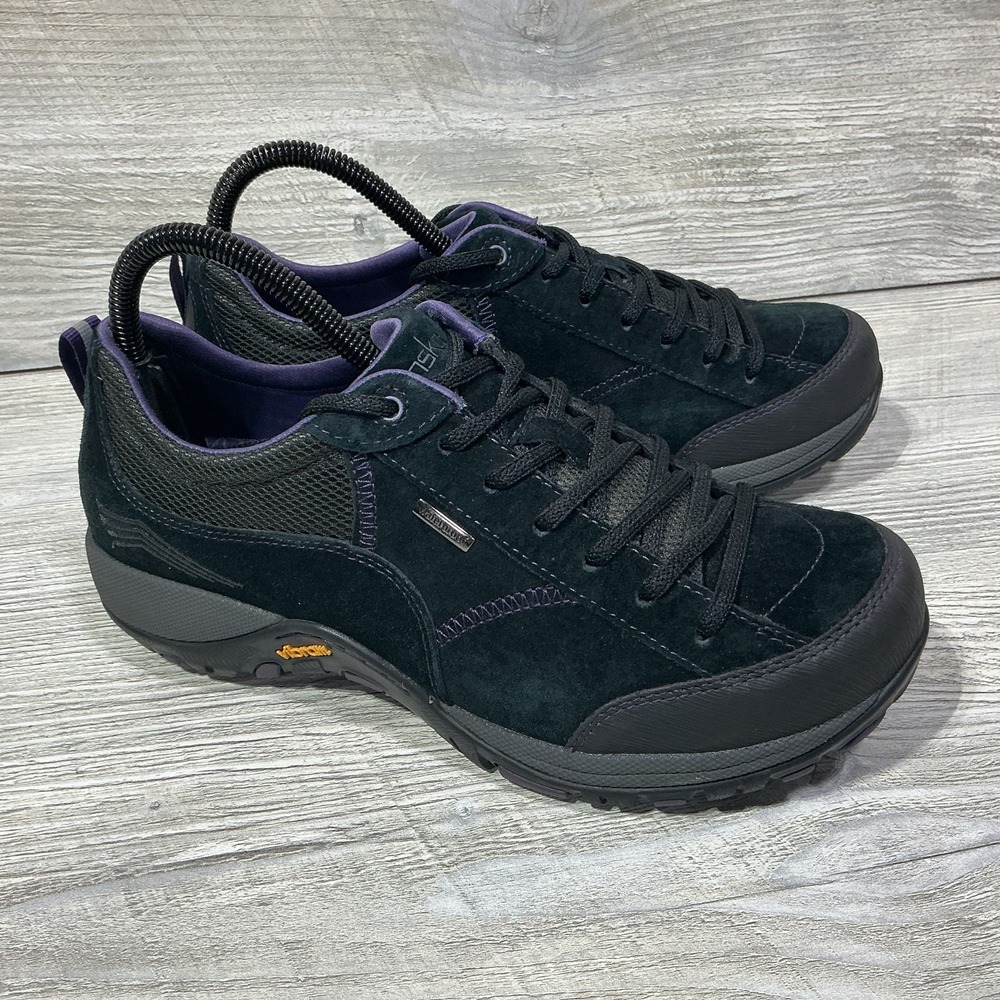 Dansko Paisley Waterproof Shoes Women's 38 7.5 Black Suede Hiking Trail Sneakers